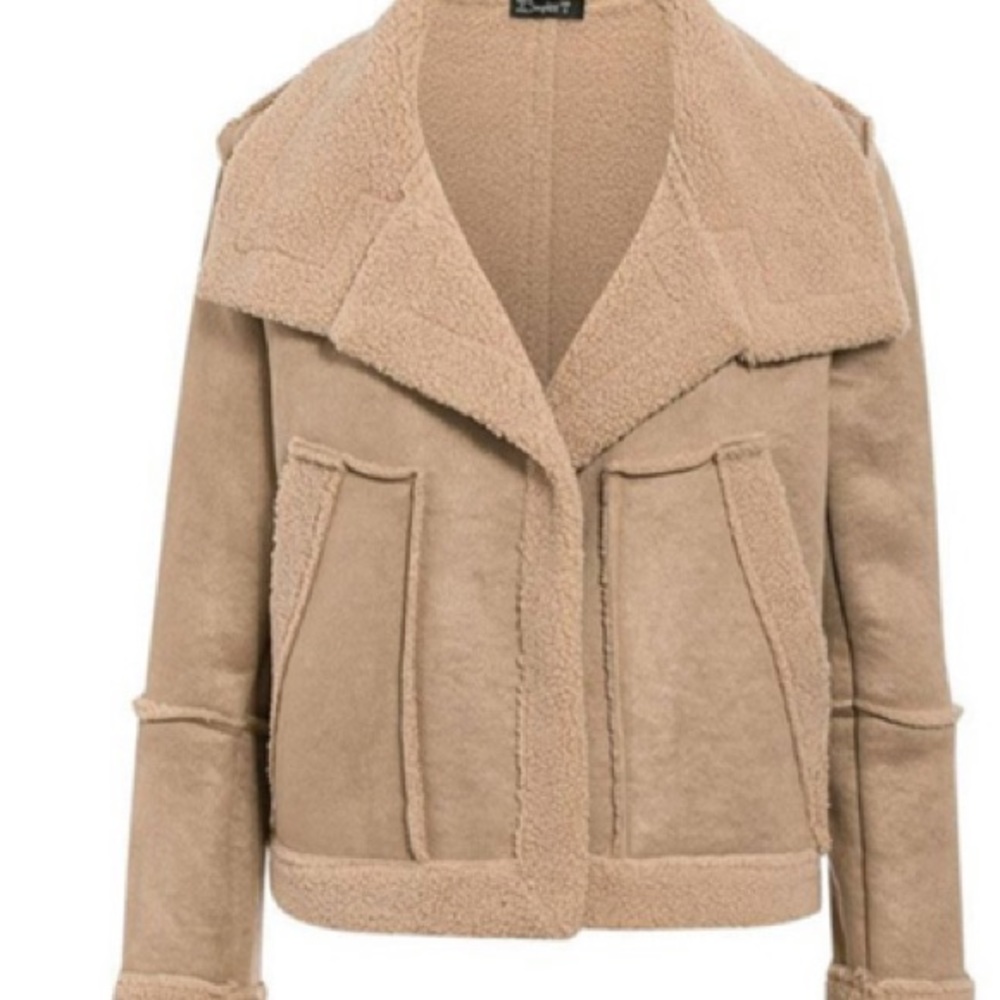 Berber lined crop jacket